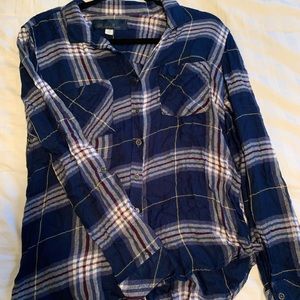 Francesca’s Plaid Blouse